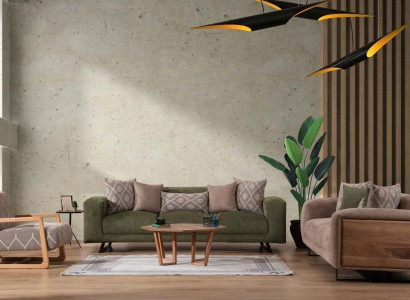 Stylish living room seating furniture designer sofa set four-seater armchair